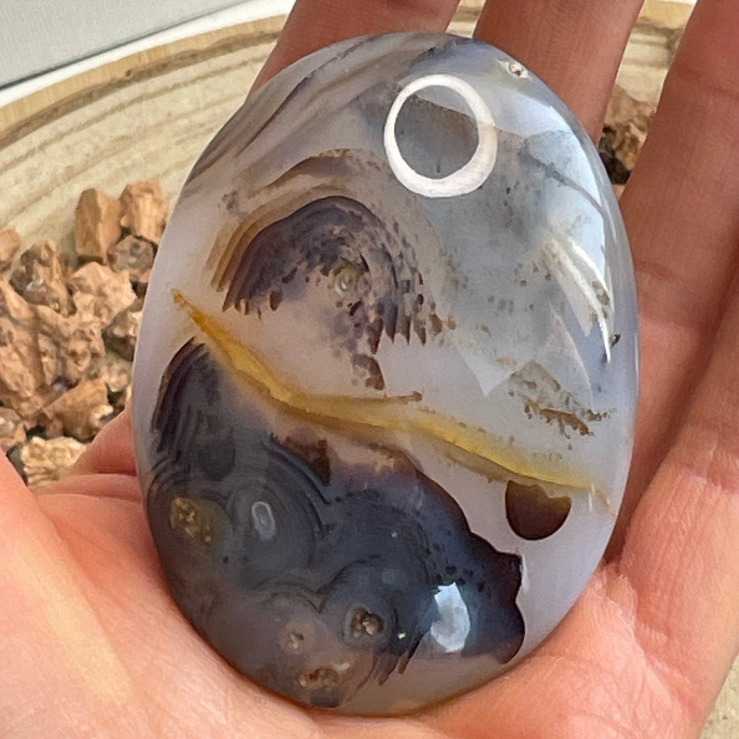 Dendriet Agaat handsteen nr. 6