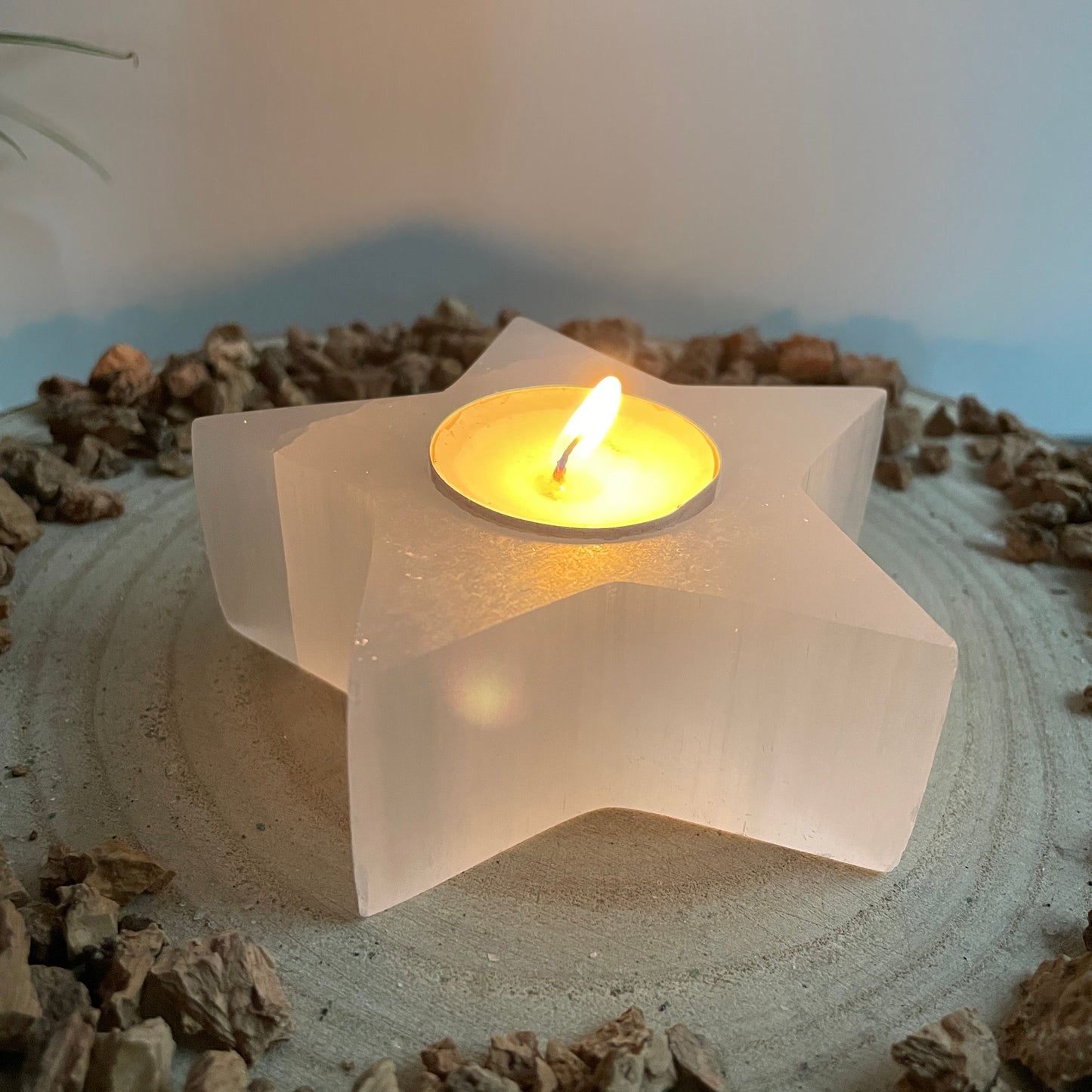 Seleniet waxinelichthouder Ster