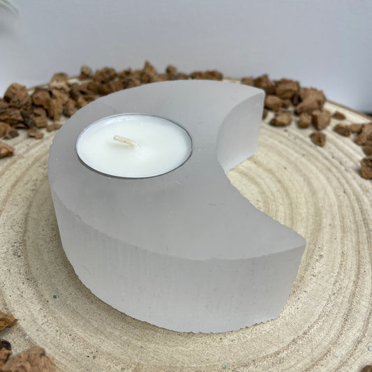 Seleniet waxinelichthouder Maan