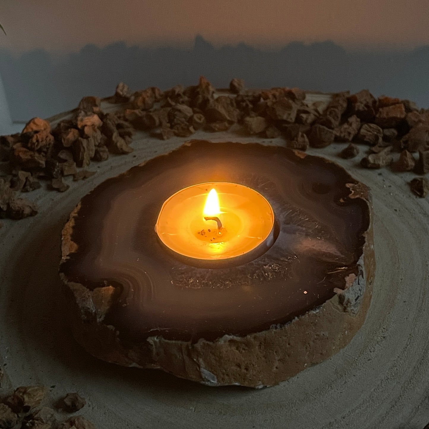 Agaat waxinelichthouder nr.101