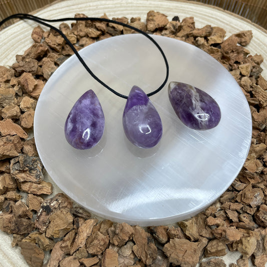Amethist hanger druppelvorm