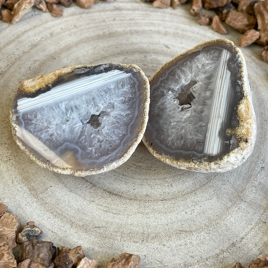 Agaat geode paar nr.1