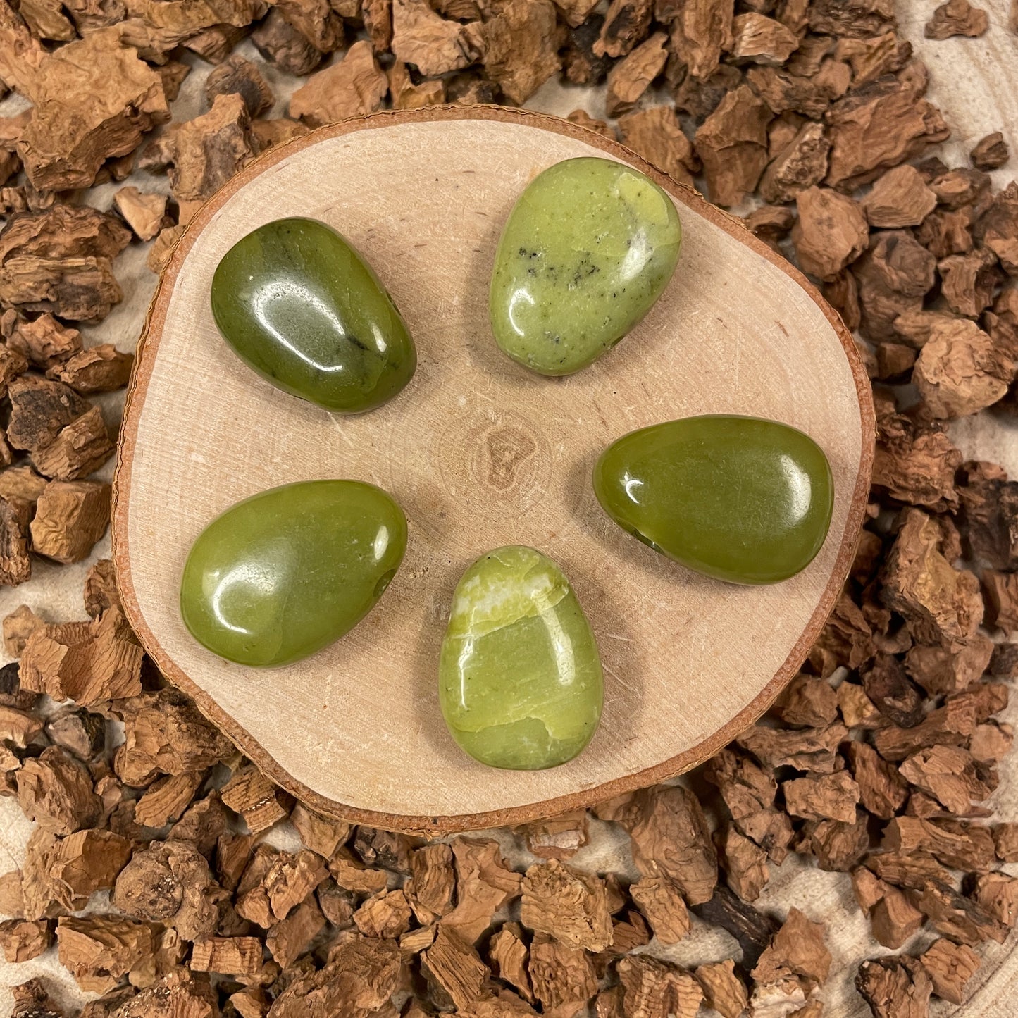 Groene Serpentijn hanger