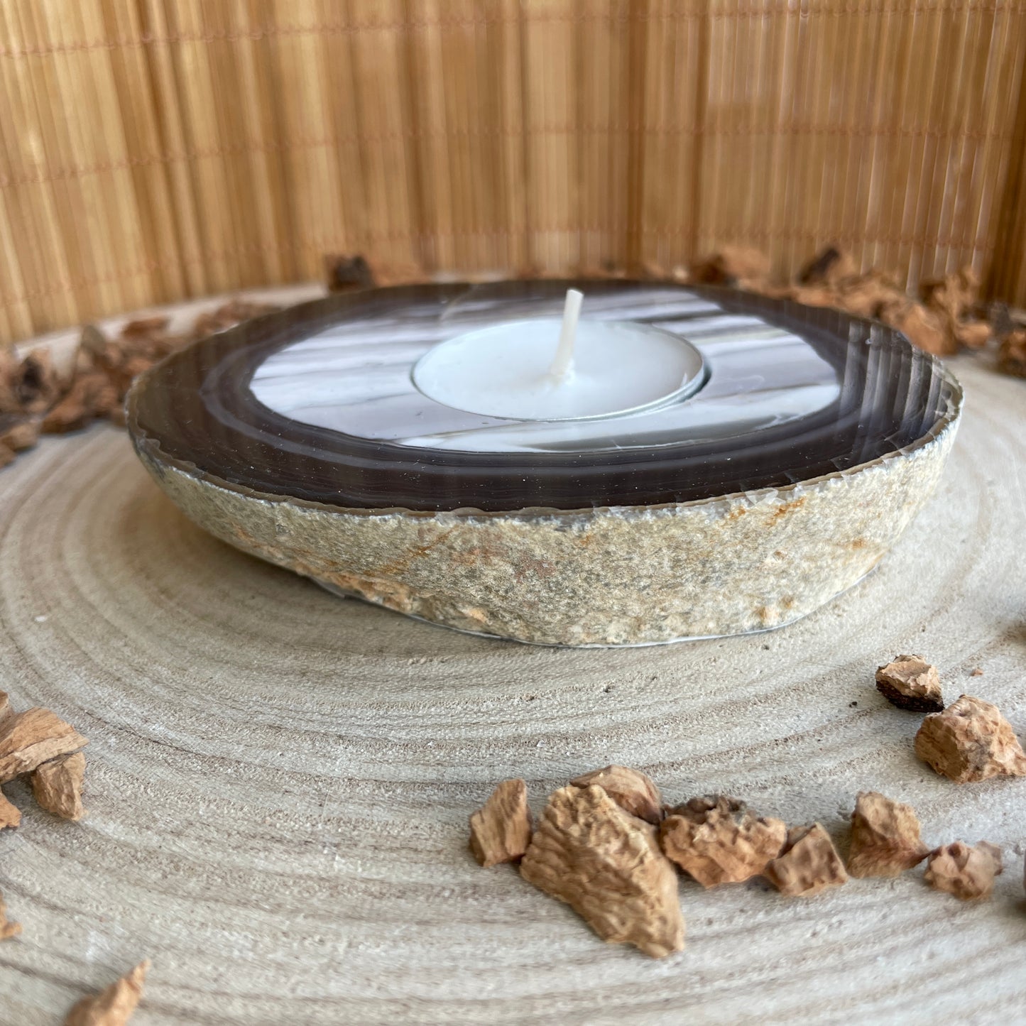 Agaatschijf Waxinelichthouder - 4