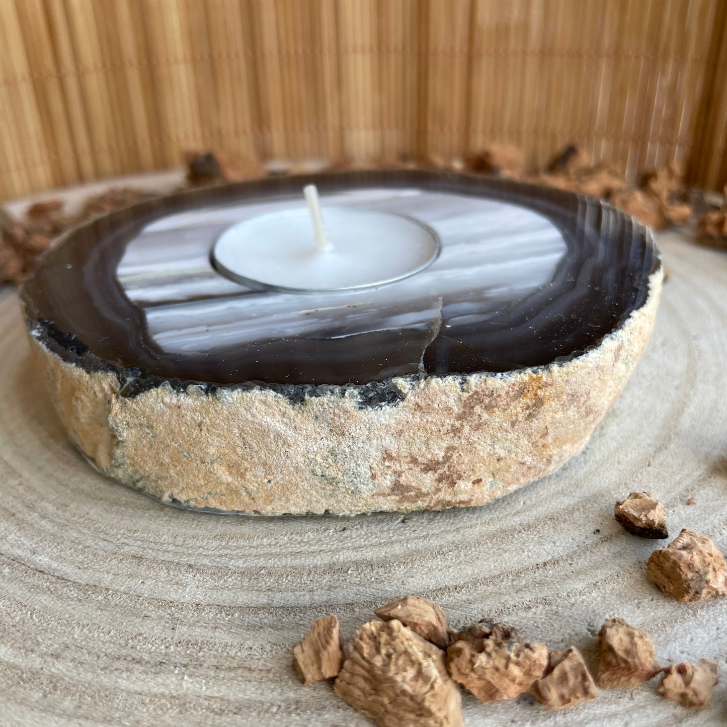 Agaatschijf Waxinelichthouder - 4