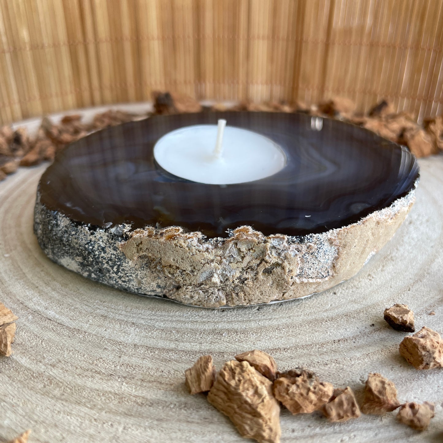 Agaatschijf Waxinelichthouder - 5