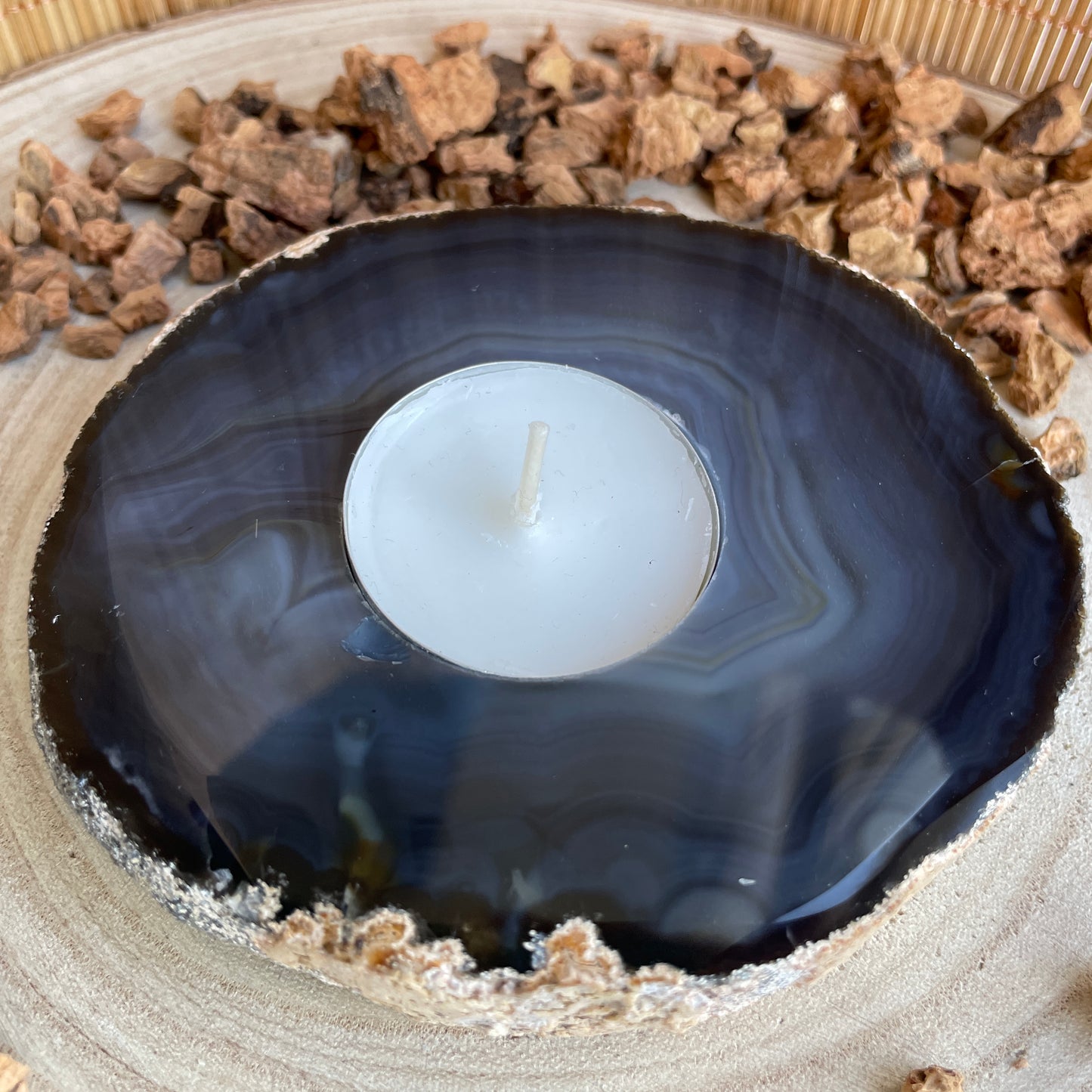 Agaatschijf Waxinelichthouder - 5