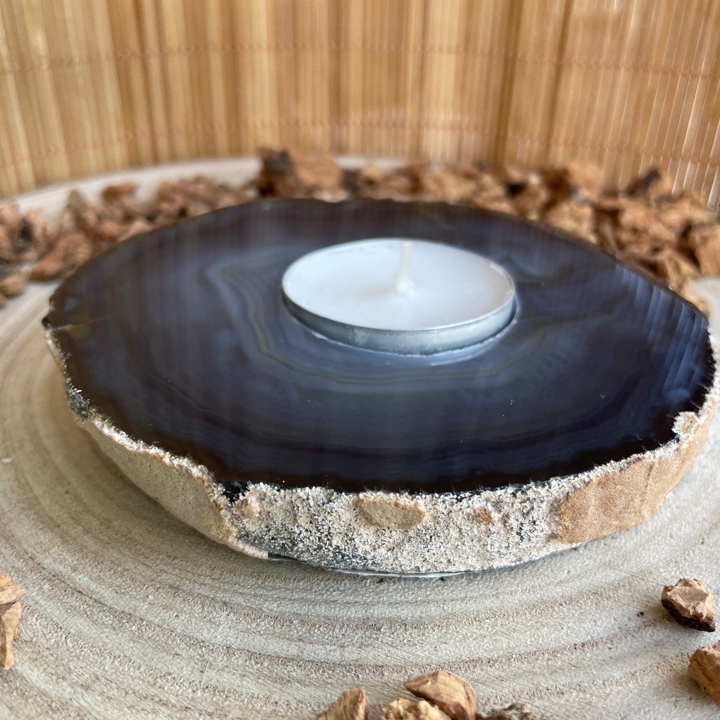 Agaatschijf Waxinelichthouder - 5