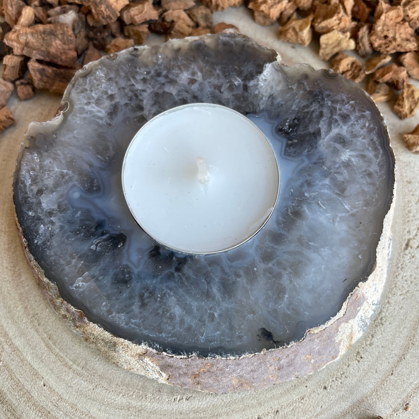 Agaatschijf Waxinelichthouder - 6