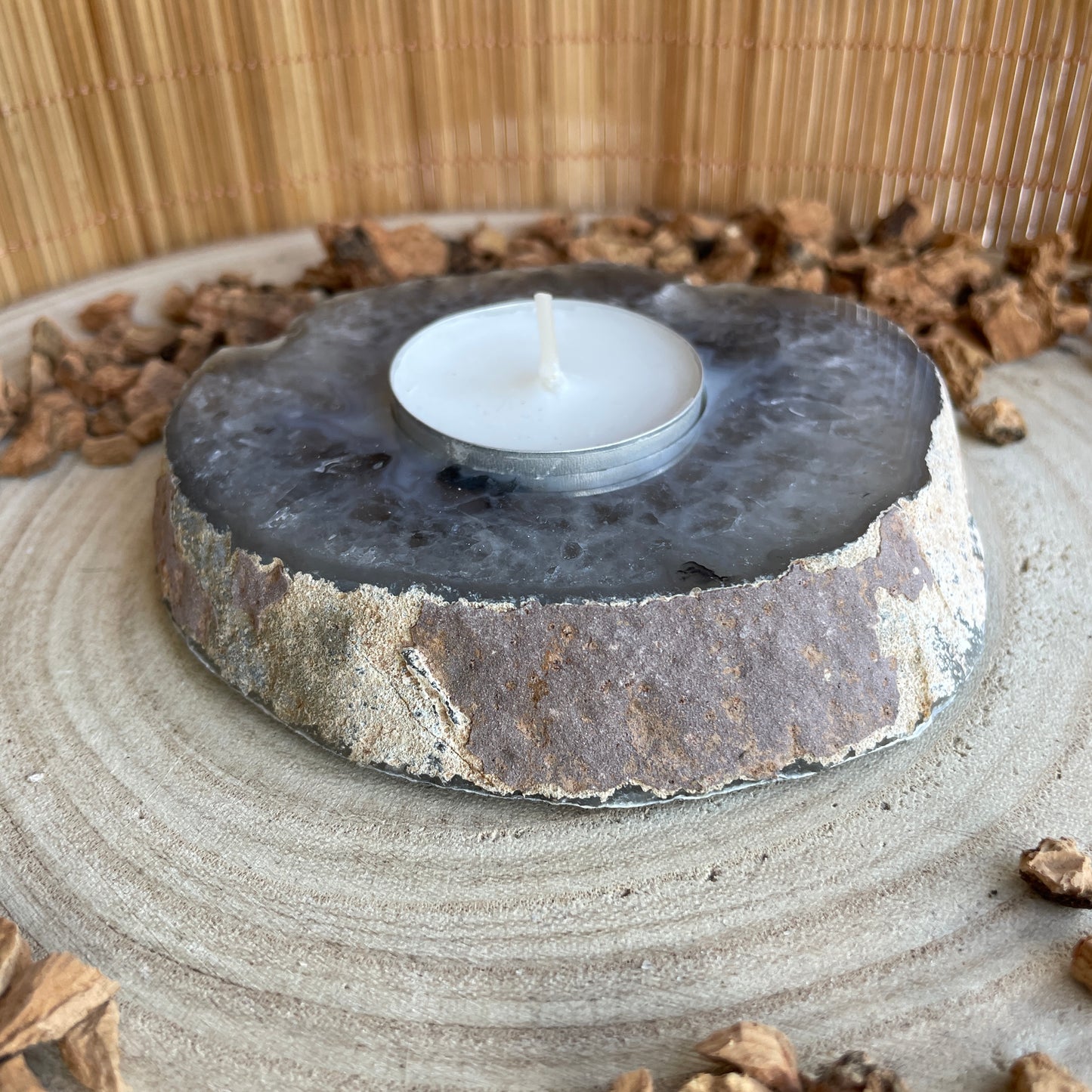 Agaatschijf Waxinelichthouder - 6