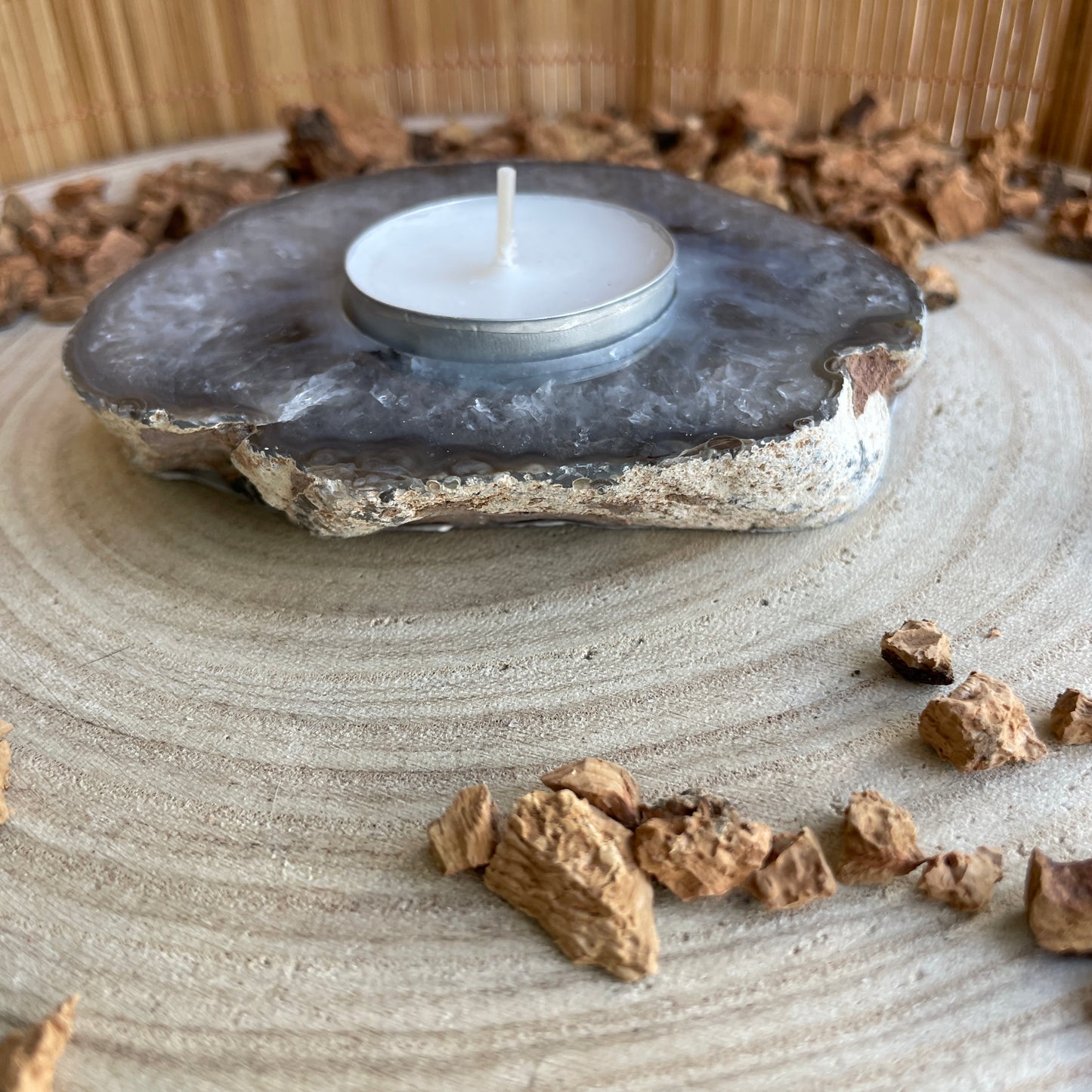 Agaatschijf Waxinelichthouder - 6