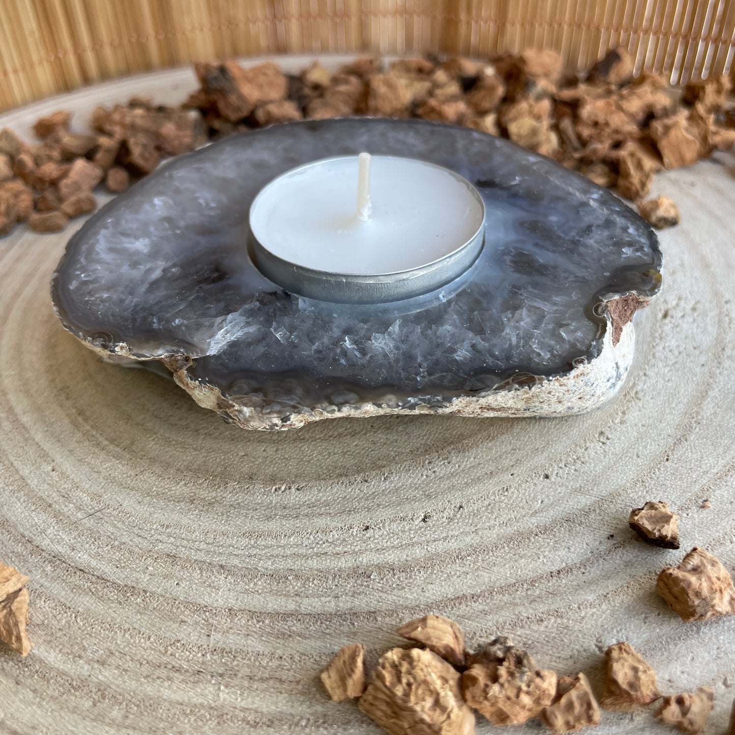 Agaatschijf Waxinelichthouder - 6